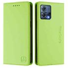 For Motorola Moto S30 Pro / Edge 30 Fusion RC01 Dual-Folded Magnetic Suction RFID Leather Phone Case(Grass Green) - 2