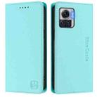 For Motorola Moto X30 Pro / Edge 30 Ultra RC01 Dual-Folded Magnetic Suction RFID Leather Phone Case(Mint Green) - 2