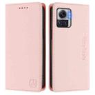 For Motorola Moto X30 Pro / Edge 30 Ultra RC01 Dual-Folded Magnetic Suction RFID Leather Phone Case(Pink) - 2