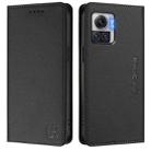 For Motorola Moto X30 Pro / Edge 30 Ultra RC01 Dual-Folded Magnetic Suction RFID Leather Phone Case(Black) - 2