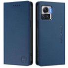 For Motorola Moto X30 Pro / Edge 30 Ultra RC01 Dual-Folded Magnetic Suction RFID Leather Phone Case(Dark Blue) - 2