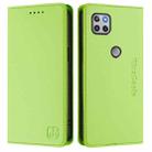 For Motorola One 5G Ace RC01 Dual-Folded Magnetic Suction RFID Leather Phone Case(Grass Green) - 2
