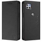 For Motorola One 5G Ace RC01 Dual-Folded Magnetic Suction RFID Leather Phone Case(Black) - 2