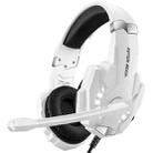 KOTION EACH G9000 Pro On-Ear Gaming Headset with Mic, Cable Length: About 2.1m(Black White) - 1