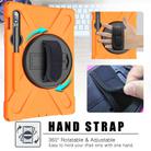 For Samsung Galaxy Tab S9 / Galaxy Tab S8 / Galaxy Tab S7 (2020) T870 Shockproof Colorful Silicone + PC Protective Case with Holder & Shoulder Strap & Hand Strap & Pen Slot(Orange) - 2