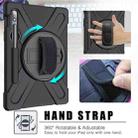 For Samsung Galaxy Tab S9 / Galaxy Tab S8 / Galaxy Tab S7 (2020) T870 Shockproof Colorful Silicone + PC Protective Case with Holder & Shoulder Strap & Hand Strap & Pen Slot(Black) - 3