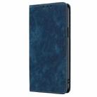 For Fujitsu Arrows We2 RFID Anti-theft Brush Magnetic Leather Phone Case(Blue) - 2