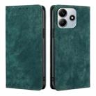 For Redmi Note 14 5G RFID Anti-theft Brush Magnetic Leather Phone Case(Green) - 1