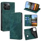 For Redmi Note 14 4G 164.84mm RFID Anti-theft Brush Magnetic Leather Phone Case(Green) - 1