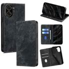For Redmi A5 4G 171.7mm RFID Anti-theft Brush Magnetic Leather Phone Case(Black) - 1