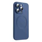 For iPhone 15 Pro CD Texture MagSafe Liquid Silicone Phone Case(Midnight Blue) - 1