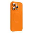 For iPhone 15 Pro Max CD Texture MagSafe Liquid Silicone Phone Case(Orange) - 1