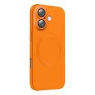 For iPhone 16 Plus CD Texture MagSafe Liquid Silicone Phone Case(Orange) - 1