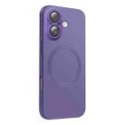 For iPhone 16 Plus CD Texture MagSafe Liquid Silicone Phone Case(Dark Purple) - 1