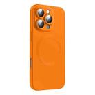 For iPhone 16 Pro Max CD Texture MagSafe Liquid Silicone Phone Case(Orange) - 1