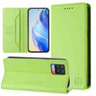 For Realme 8 4G / 8 Pro 4G RC01 Dual-Folded Magnetic Suction RFID Leather Phone Case(Grass Green) - 1