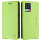 For Realme 8 4G / 8 Pro 4G RC01 Dual-Folded Magnetic Suction RFID Leather Phone Case(Grass Green) - 2