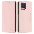 For Realme 8 4G / 8 Pro 4G RC01 Dual-Folded Magnetic Suction RFID Leather Phone Case(Pink) - 2