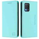 For Realme 8 5G / 9 5G Indian / V13 5G RC01 Dual-Folded Magnetic Suction RFID Leather Phone Case(Mint Green) - 2