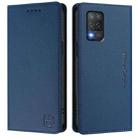 For Realme 8 5G / 9 5G Indian / V13 5G RC01 Dual-Folded Magnetic Suction RFID Leather Phone Case(Dark Blue) - 2