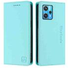 For Realme 9 Pro+ 5G / 9 4G Global RC01 Dual-Folded Magnetic Suction RFID Leather Phone Case(Mint Green) - 2