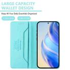 For Realme 9 Pro+ 5G / 9 4G Global RC01 Dual-Folded Magnetic Suction RFID Leather Phone Case(Mint Green) - 3