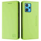 For Realme 9 Pro+ 5G / 9 4G Global RC01 Dual-Folded Magnetic Suction RFID Leather Phone Case(Grass Green) - 2