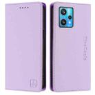 For Realme 9 Pro+ 5G / 9 4G Global RC01 Dual-Folded Magnetic Suction RFID Leather Phone Case(Light Purple) - 2