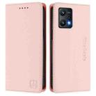 For Realme 9 Pro 5G Global / 9 5G EU Version RC01 Dual-Folded Magnetic Suction RFID Leather Phone Case(Pink) - 2