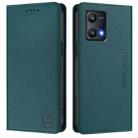 For Realme 9 Pro 5G Global / 9 5G EU Version RC01 Dual-Folded Magnetic Suction RFID Leather Phone Case(Dark Green) - 2