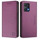 For Realme 9 Pro 5G Global / 9 5G EU Version RC01 Dual-Folded Magnetic Suction RFID Leather Phone Case(Violet) - 2