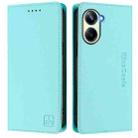 For Realme 10 Pro 5G RC01 Dual-Folded Magnetic Suction RFID Leather Phone Case(Mint Green) - 2