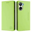 For Realme 10 Pro 5G RC01 Dual-Folded Magnetic Suction RFID Leather Phone Case(Grass Green) - 2