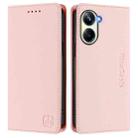 For Realme 10 Pro 5G RC01 Dual-Folded Magnetic Suction RFID Leather Phone Case(Pink) - 2