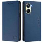 For Realme 10 Pro 5G RC01 Dual-Folded Magnetic Suction RFID Leather Phone Case(Dark Blue) - 2