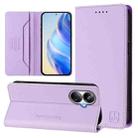 For Realme 10 Pro+ 5G RC01 Dual-Folded Magnetic Suction RFID Leather Phone Case(Light Purple) - 1