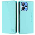 For Realme 10T 5G / 10s 5G / 9i 5G Indian RC01 Dual-Folded Magnetic Suction RFID Leather Phone Case(Mint Green) - 2