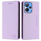 For Realme 10T 5G / 10s 5G / 9i 5G Indian RC01 Dual-Folded Magnetic Suction RFID Leather Phone Case(Light Purple) - 2