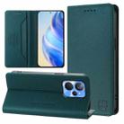 For Realme 10T 5G / 10s 5G / 9i 5G Indian RC01 Dual-Folded Magnetic Suction RFID Leather Phone Case(Dark Green) - 1