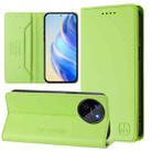 For Realme 11 4G Global RC01 Dual-Folded Magnetic Suction RFID Leather Phone Case(Grass Green) - 1