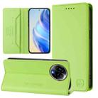 For Realme 11 5G Global / 11X 5G RC01 Dual-Folded Magnetic Suction RFID Leather Phone Case(Grass Green) - 1