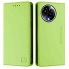 For Realme 11 5G Global / 11X 5G RC01 Dual-Folded Magnetic Suction RFID Leather Phone Case(Grass Green) - 2