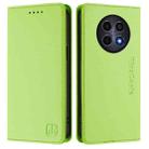 For Realme 12 5G Global RC01 Dual-Folded Magnetic Suction RFID Leather Phone Case(Grass Green) - 2