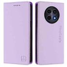 For Realme 12 5G Global RC01 Dual-Folded Magnetic Suction RFID Leather Phone Case(Light Purple) - 2