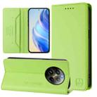 For Realme 12+ 5G / Narzo 70 Pro 5G Indian RC01 Dual-Folded Magnetic Suction RFID Leather Phone Case(Grass Green) - 1