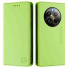 For Realme 12+ 5G / Narzo 70 Pro 5G Indian RC01 Dual-Folded Magnetic Suction RFID Leather Phone Case(Grass Green) - 2