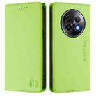 For Realme 13+ 5G RC01 Dual-Folded Magnetic Suction RFID Leather Phone Case(Grass Green) - 2