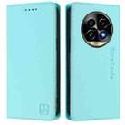 For Realme 13 Pro / 13 Pro+ 5G RC01 Dual-Folded Magnetic Suction RFID Leather Phone Case(Mint Green) - 2