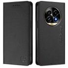 For Realme 13 Pro / 13 Pro+ 5G RC01 Dual-Folded Magnetic Suction RFID Leather Phone Case(Black) - 2