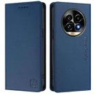 For Realme 13 Pro / 13 Pro+ 5G RC01 Dual-Folded Magnetic Suction RFID Leather Phone Case(Dark Blue) - 2